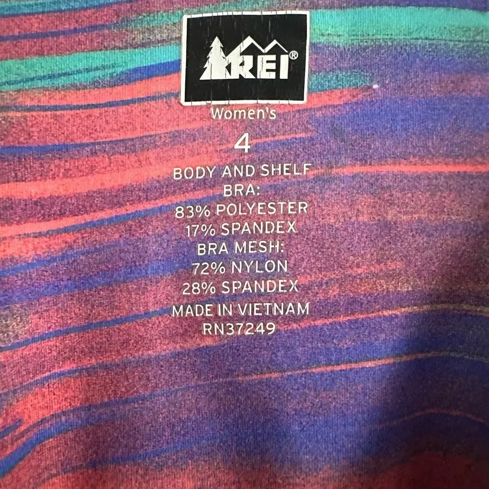 REI Striped Shelf Bra Shirt – Women’s Size 4